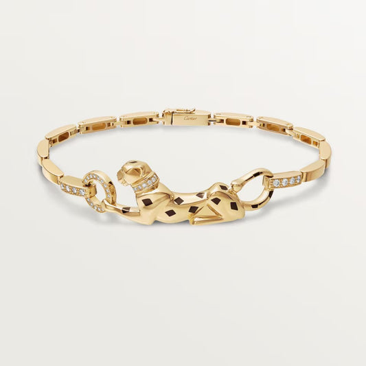 [NOBLE AURA] PANTHERE HALF DIAMOND ON CHAIN BRACELET
