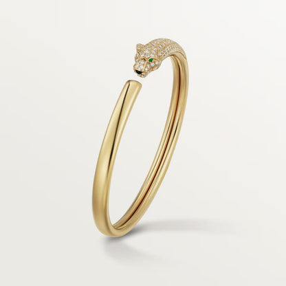 [NOBLE AURA] PANTHERE HALF DIAMOND OPEN BRACELET