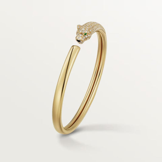 [NOBLE AURA] PANTHERE HALF DIAMOND OPEN BRACELET