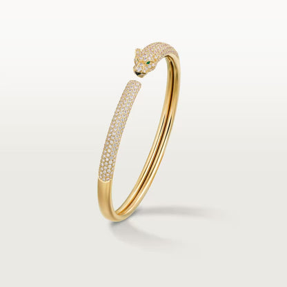 [NOBLE AURA] PANTHERE FULL DIAMOND OPEN BRACELET