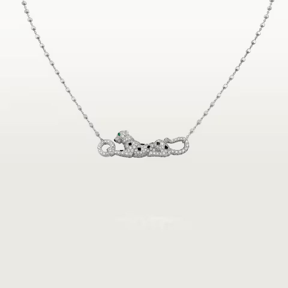 [NOBLE AURA] PANTHERE PAVED DIAMOND NECKLACE