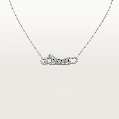 [NOBLE AURA] PANTHERE PAVED DIAMOND NECKLACE