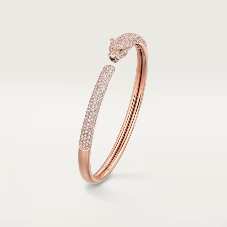 [NOBLE AURA] PANTHERE FULL DIAMOND OPEN BRACELET