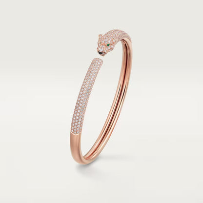 [NOBLE AURA] PANTHERE FULL DIAMOND OPEN BRACELET