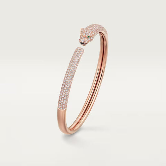 [NOBLE AURA] PANTHERE FULL DIAMOND OPEN BRACELET