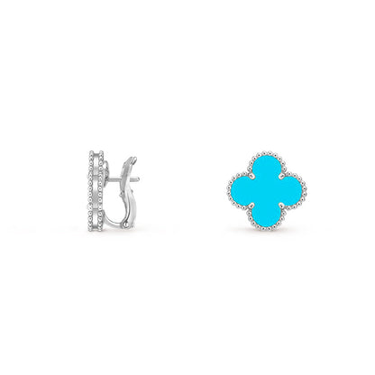 [NOBLE AURA]CLOVER SILVER 15MM MOP EARRINGS COLLECTION