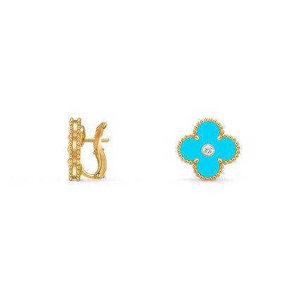 [NOBLE AURA]CLOVER 15MM MOP DIAMOND EARRINGS COLLECTION