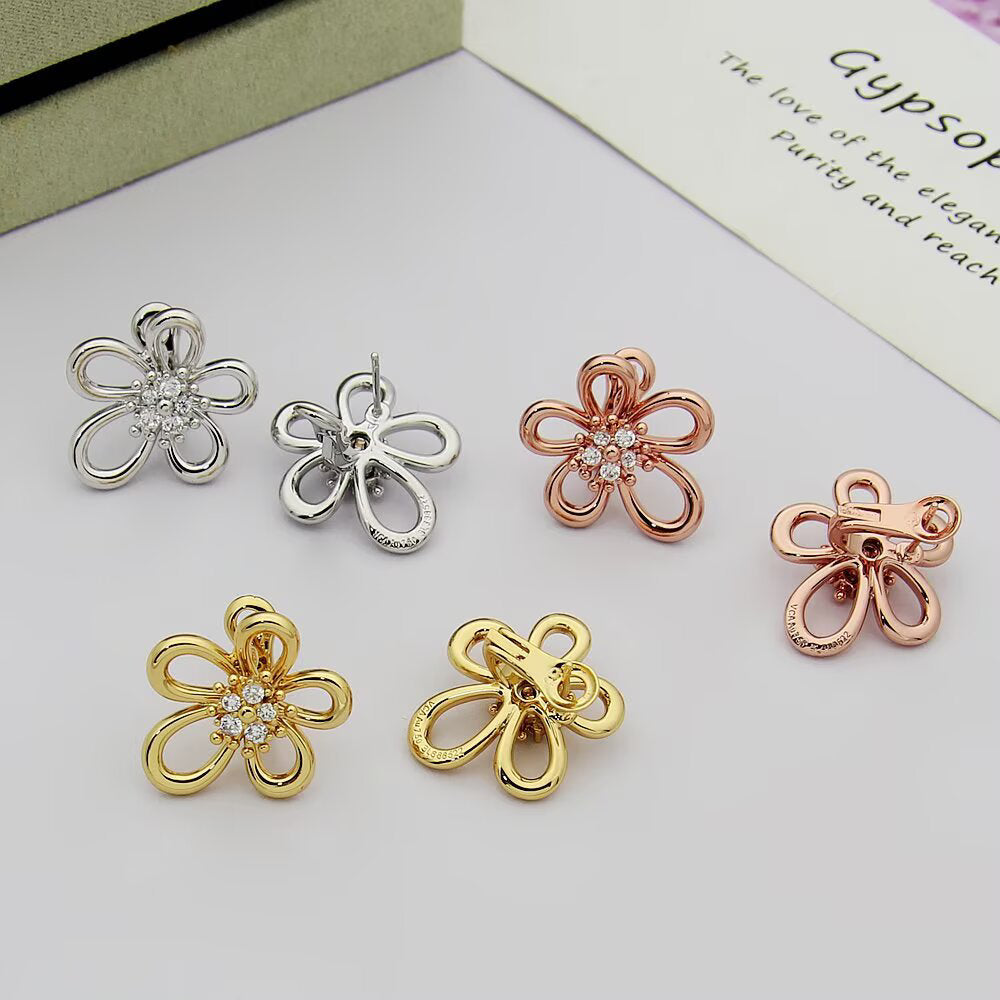[NOBLE AURA] FLOWERLACE EARRING 5 DIAMONDS