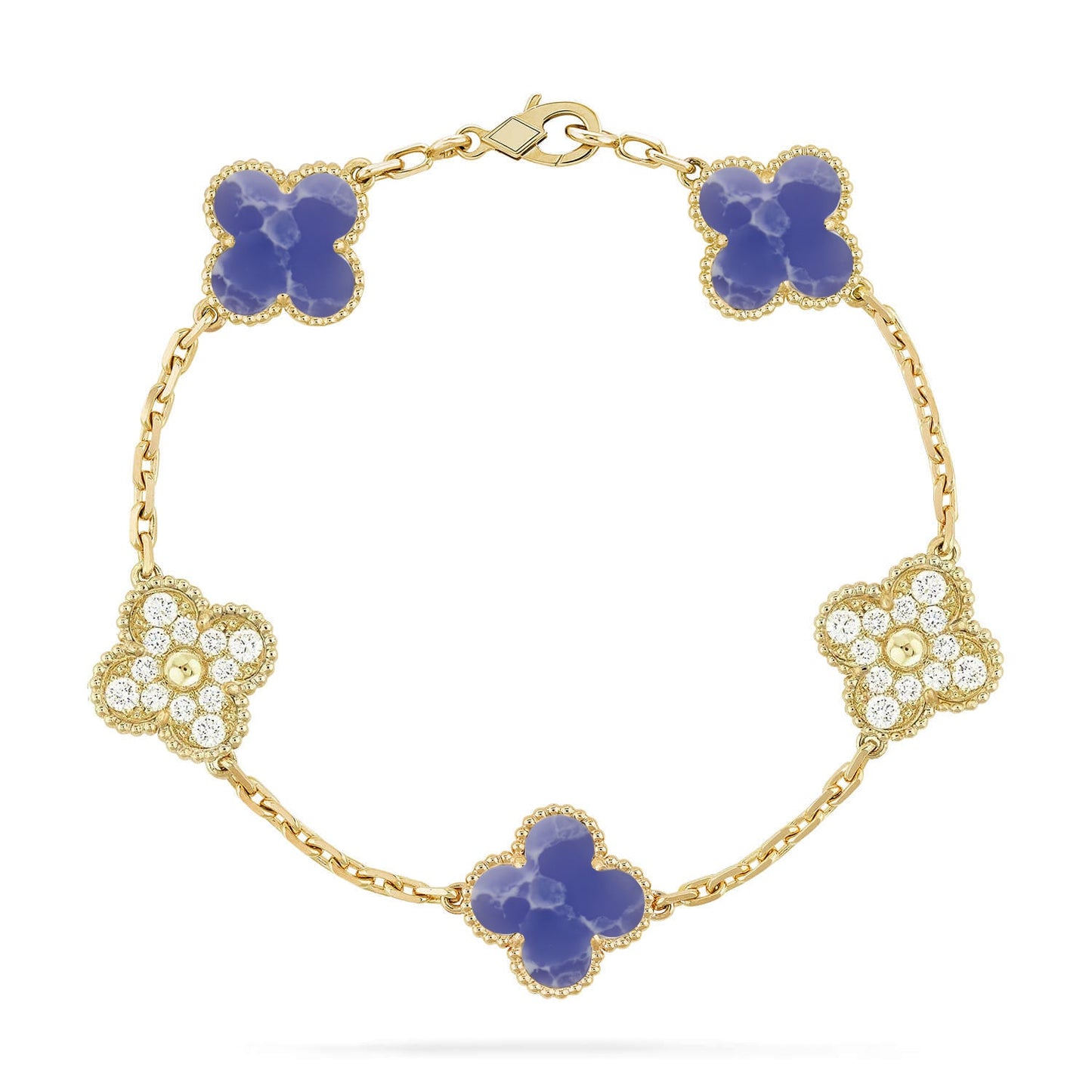 [NOBLE AURA]CLOVER 5 MOTIF BLUE VEINS BRACELET COLLECTION