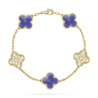 [NOBLE AURA]CLOVER 5 MOTIF BLUE VEINS BRACELET COLLECTION