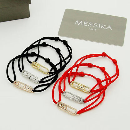 [NOBLE AURA]Messika Care(s) pink cord pavé bracelet