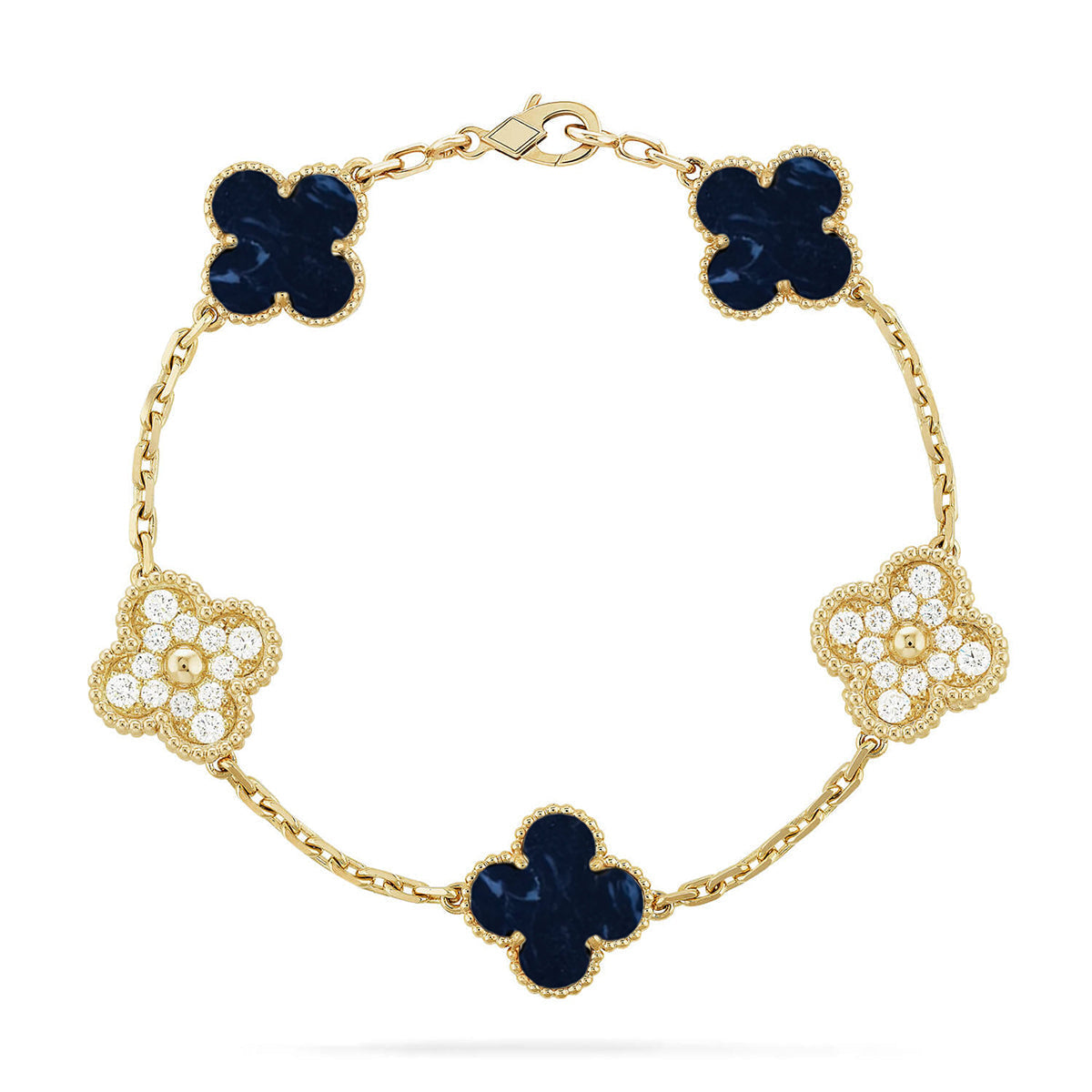 [NOBLE AURA]CLOVER 5 MOTIF PIETERSITE BRACELET COLLECTION
