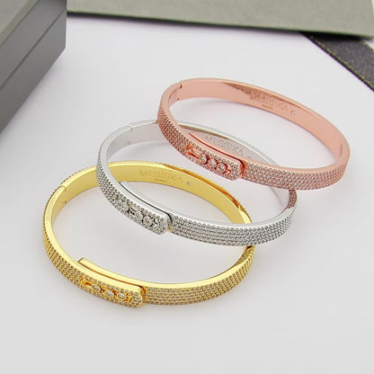 [NOBLE AURA]Move Noa Full Pavé Diamond Bangle Bracelet