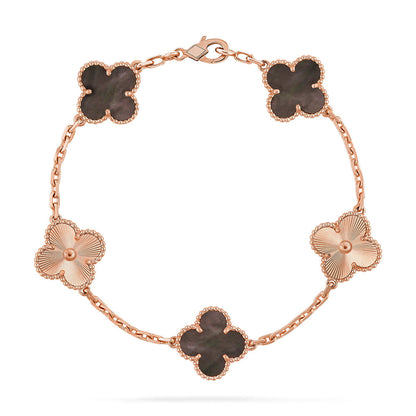 [NOBLE AURA] CLOVER 5 MOTIF GRAY MOP BRACELET COLLECTION