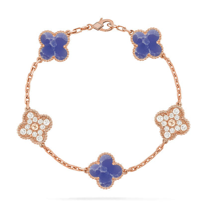 [NOBLE AURA]CLOVER 5 MOTIF BLUE VEINS BRACELET COLLECTION