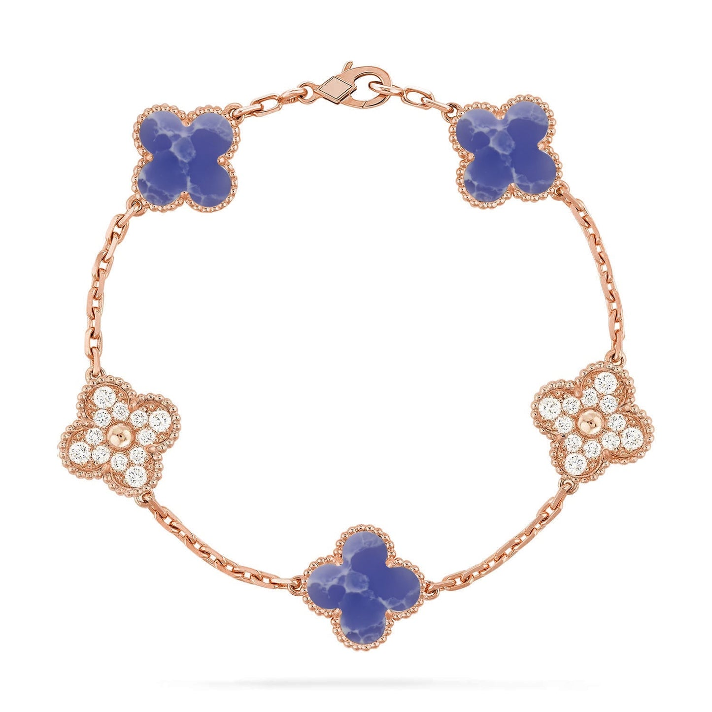 [NOBLE AURA]CLOVER 5 MOTIF BLUE VEINS BRACELET COLLECTION