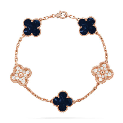 [NOBLE AURA]CLOVER 5 MOTIF PIETERSITE BRACELET COLLECTION