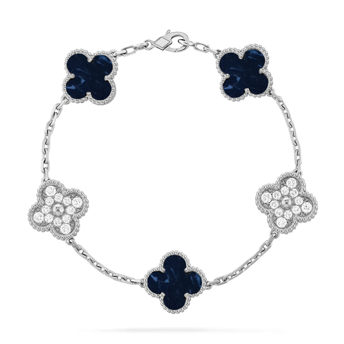 [NOBLE AURA]CLOVER 5 MOTIF PIETERSITE BRACELET COLLECTION