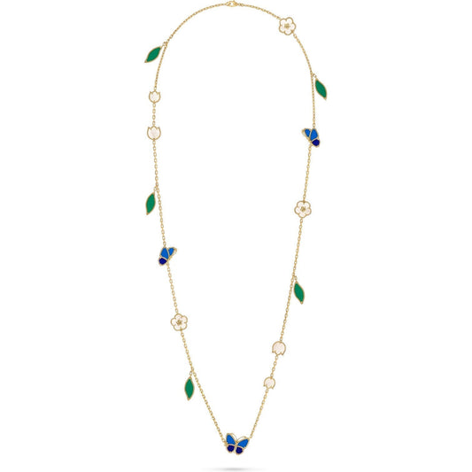 [NOBLE AURA] LUCKY SPRING BUTTERFLY 15 FLOWER NECKLACE