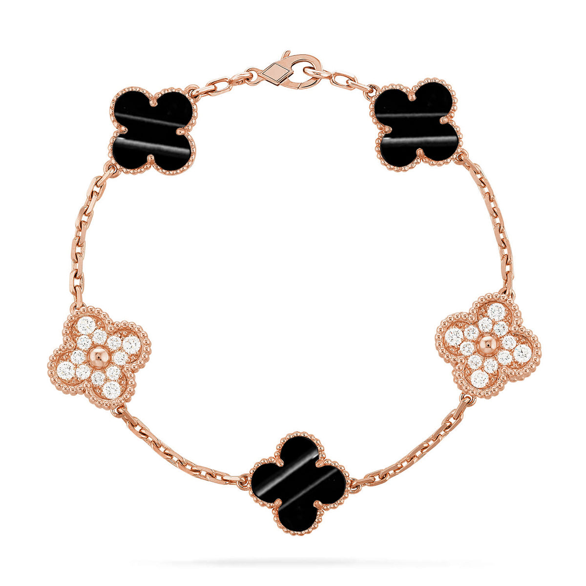 [NOBLE AURA] CLOVER 5 MOTIF PULSAR STONE BRACELET COLLECTION
