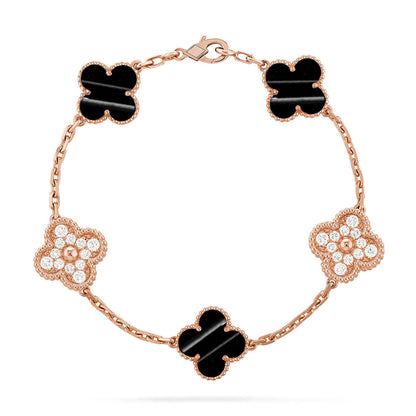 [NOBLE AURA] CLOVER 5 MOTIF PULSAR STONE BRACELET COLLECTION