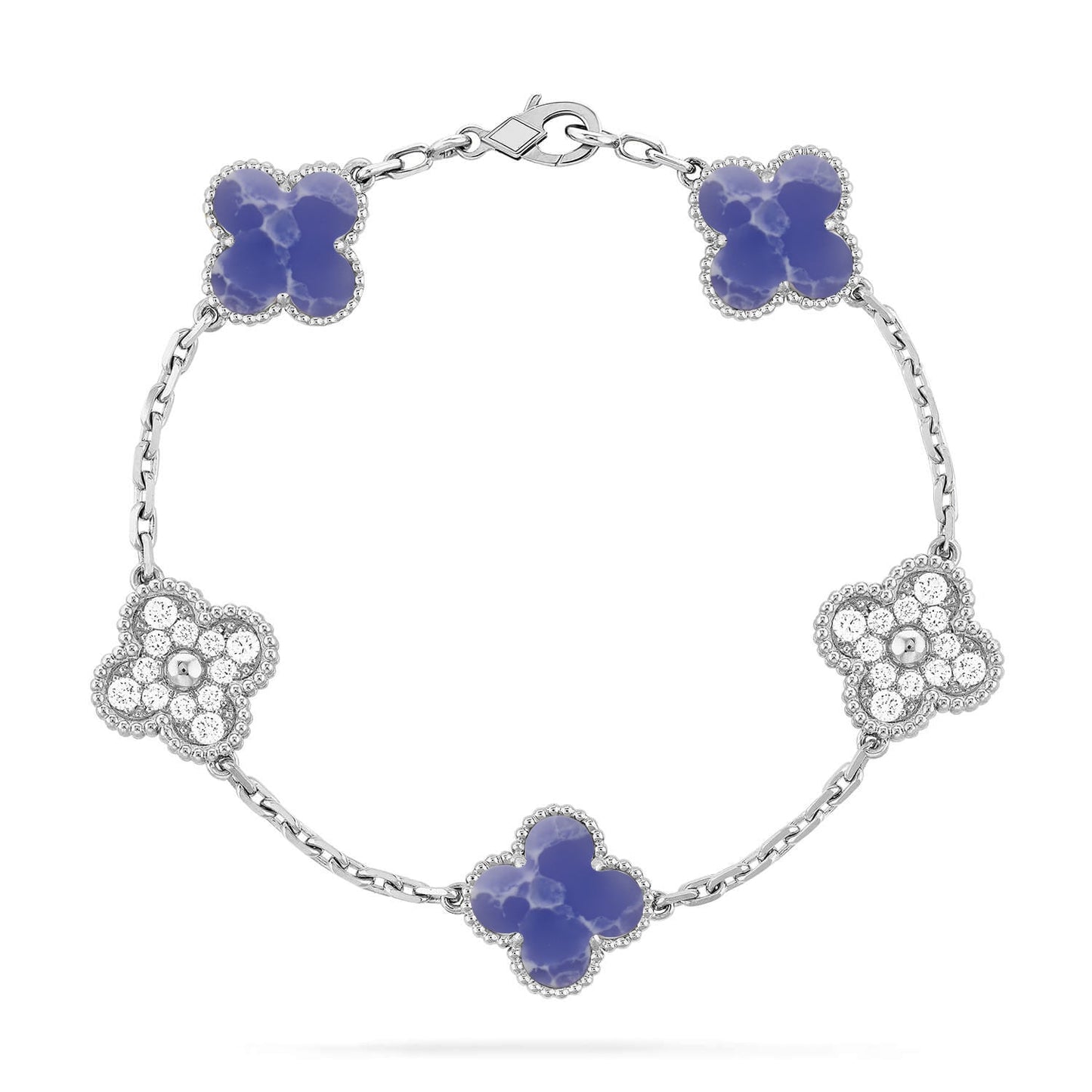 [NOBLE AURA]CLOVER 5 MOTIF BLUE VEINS BRACELET COLLECTION