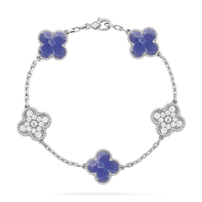 [NOBLE AURA]CLOVER 5 MOTIF BLUE VEINS BRACELET COLLECTION