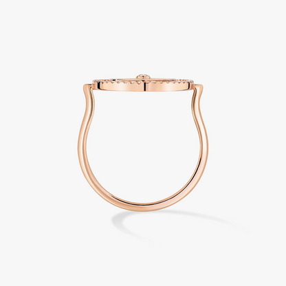 [NOBLE AURA]LUCKY MOVE PINK GOLD DIAMOND RING