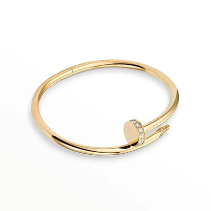 [NOBLE AURA] Clover & Love & Juste 3-Piece Gold Bracelet Stack Set