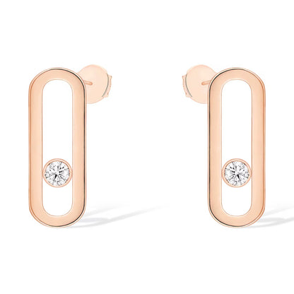 [NOBLE AURA]MOVE UNO SMALL 1 DIAMOND EARRINGS