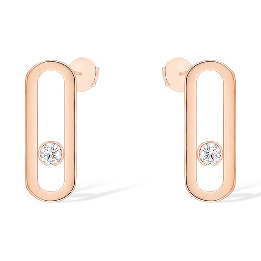 [NOBLE AURA]MOVE UNO SMALL 1 DIAMOND EARRINGS