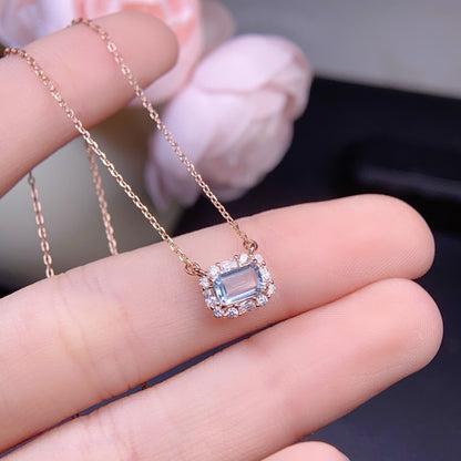 Natural Aquamarine Elsa Necklace