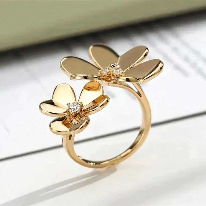 [NOBLE AURA]CLOVER COMOS GOLD DIAMOND RING