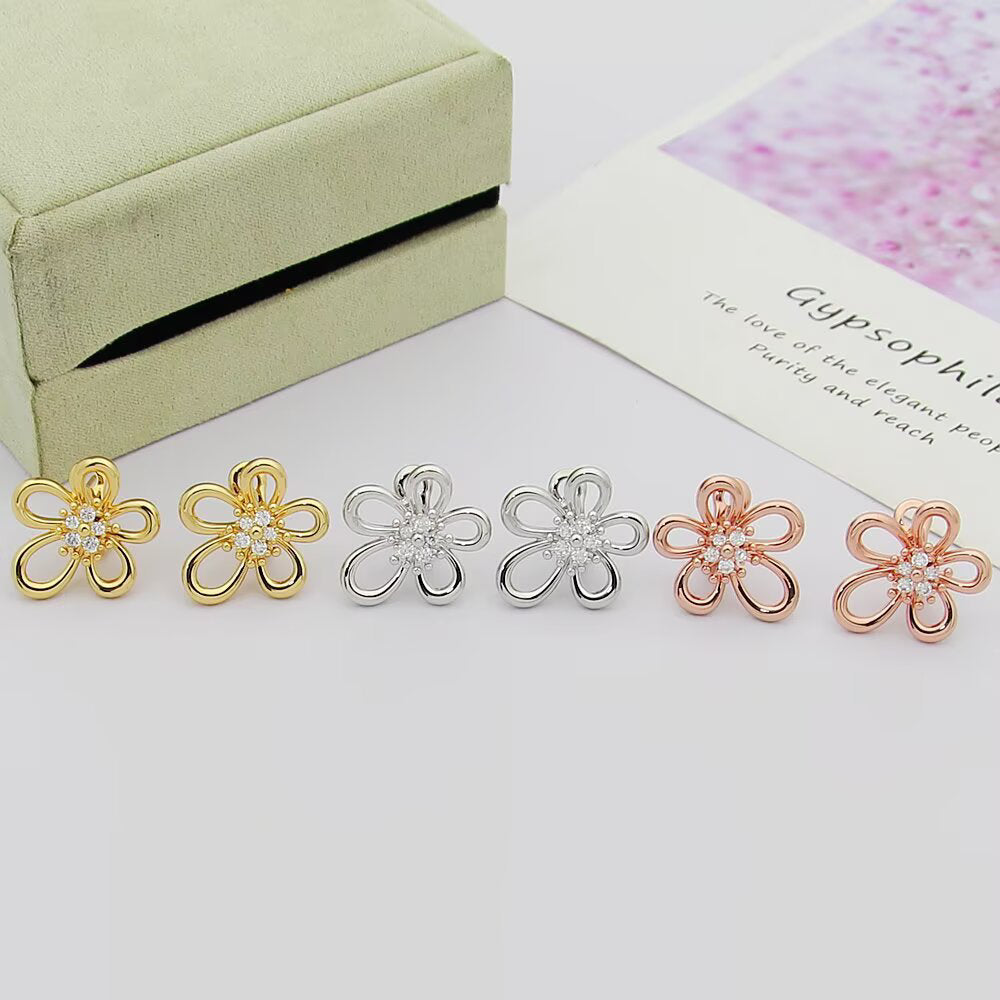 [NOBLE AURA] FLOWERLACE EARRING 5 DIAMONDS
