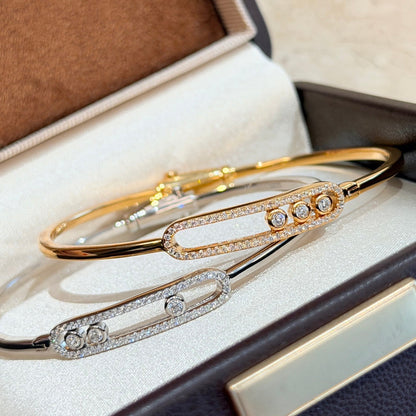 [NOBLE AURA]Move Pavé Diamond Bangle Bracelet M