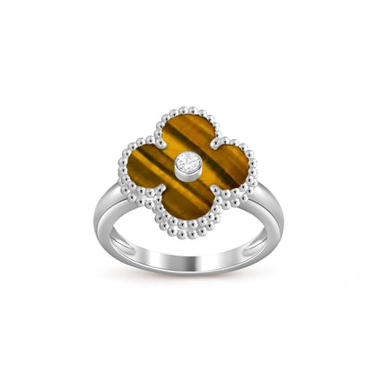 [NOBLE AURA]CLOVER SILVER DIOMND RING COLLECTION
