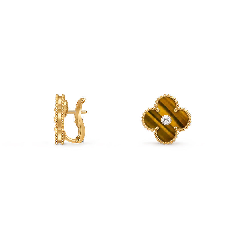 [NOBLE AURA]CLOVER 15MM MOP DIAMOND EARRINGS COLLECTION