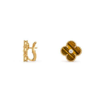 [NOBLE AURA]CLOVER 15MM MOP DIAMOND EARRINGS COLLECTION