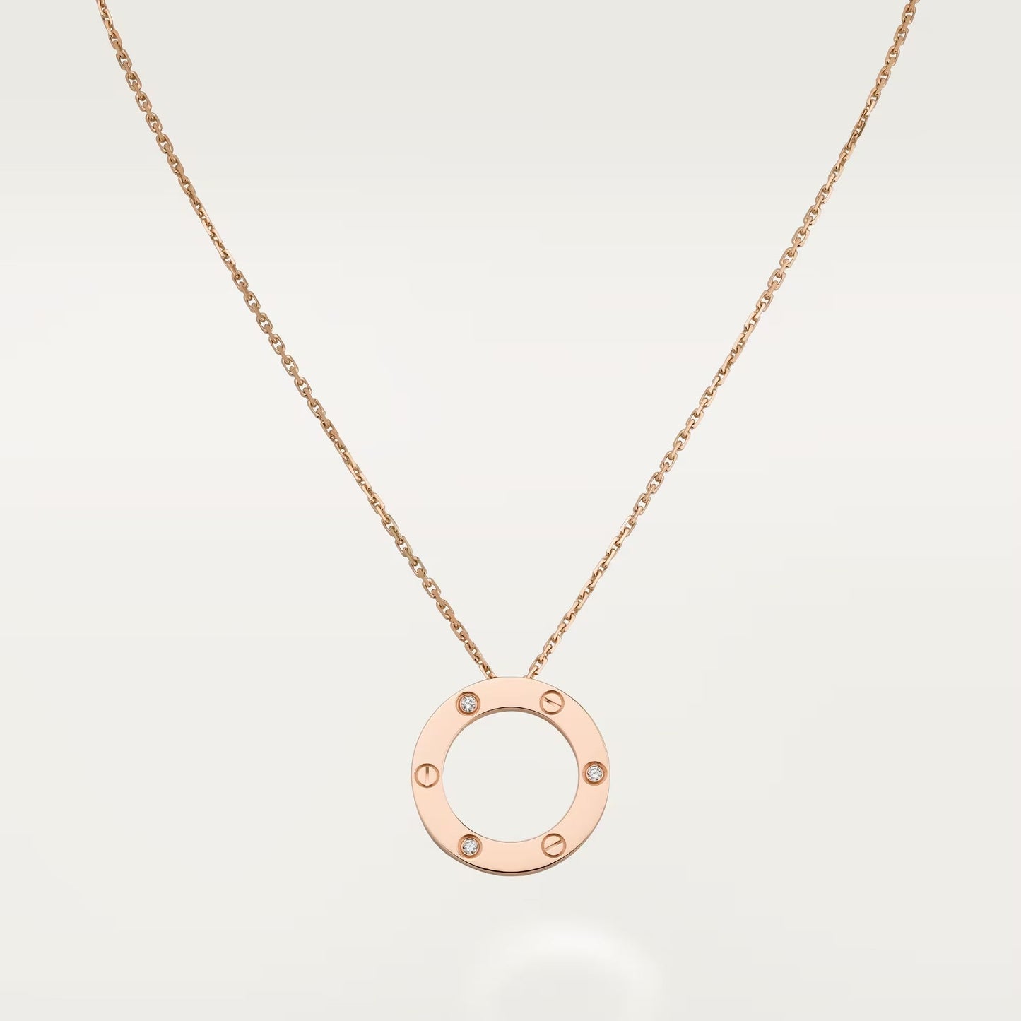 [NOBLE AURA] LOVE NECKLACE 16MM 3 DIAMONDS