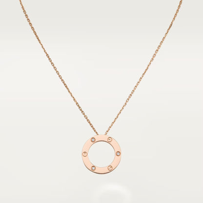 [NOBLE AURA] LOVE NECKLACE 16MM 3 DIAMONDS