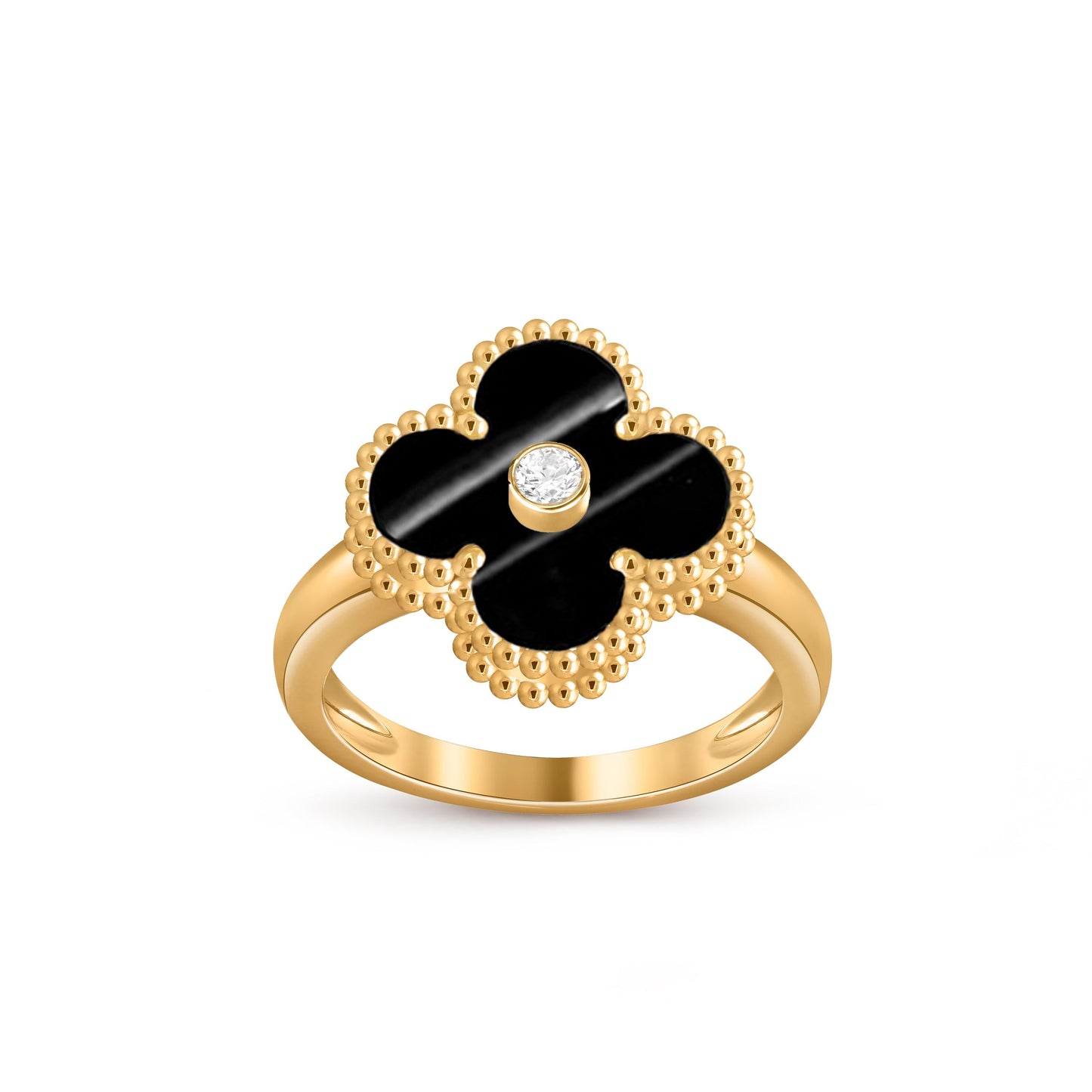 [NOBLE AURA]CLOVER DIAMOND RING GOLD COLLECTION