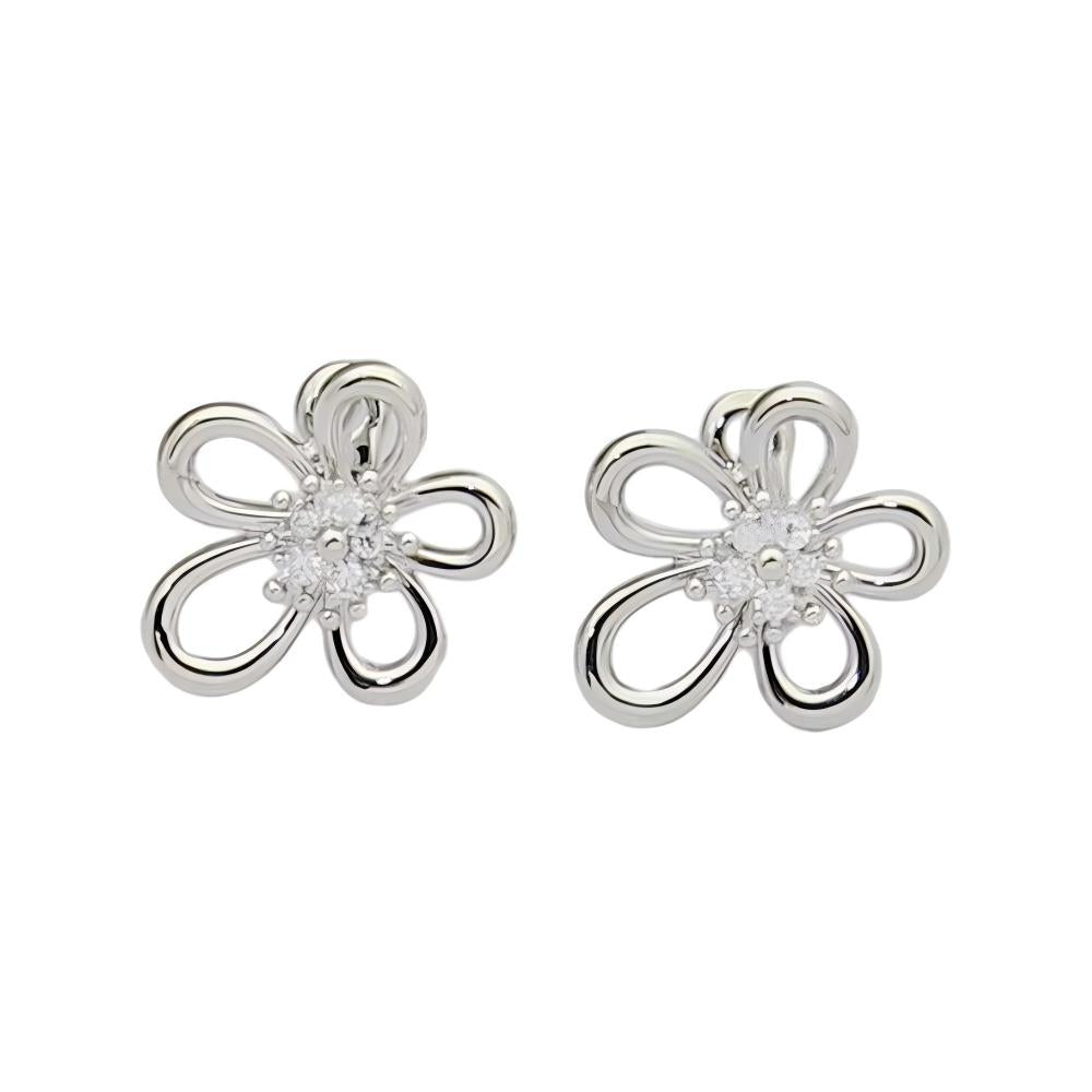 [NOBLE AURA] FLOWERLACE EARRING 5 DIAMONDS