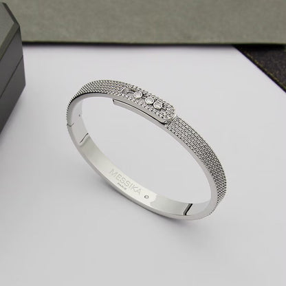 [NOBLE AURA]Move Noa Full Pavé Diamond Bangle Bracelet