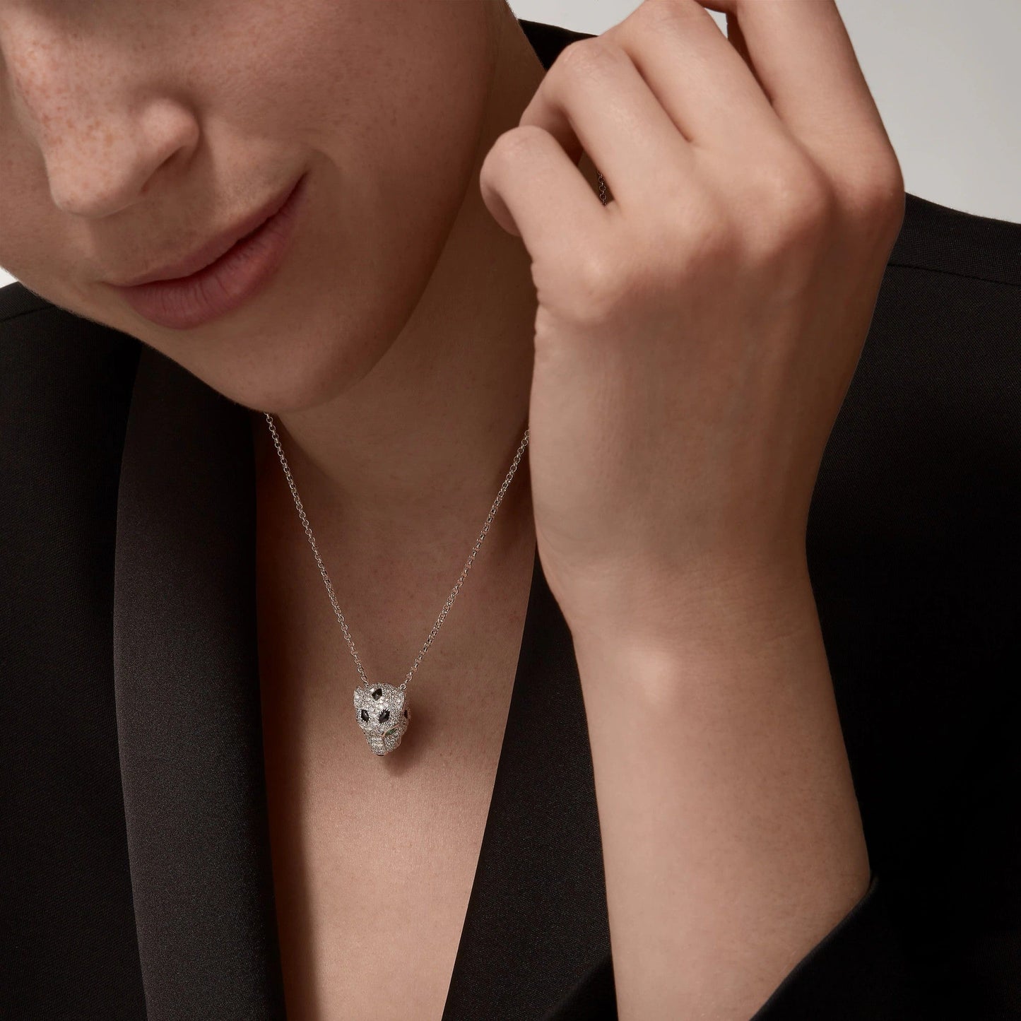 [NOBLE AURA] PANTHERE FULL DIAMOND NECKLACE