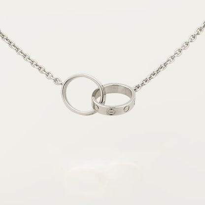 [NOBLE AURA] LOVE DOUBLE RING NECKLACE
