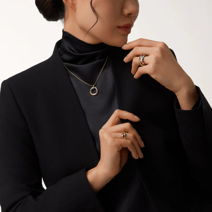 [NOBLE AURA] TRINITY MEDIUM  DIAMONDS NECKLACE
