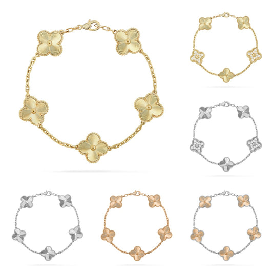 [NOBLE AURA] CLOVER 5 MOTIF LASER BRACELET COLLECTION