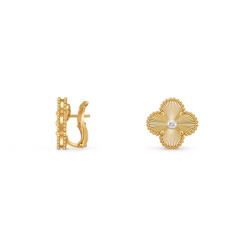 [NOBLE AURA]CLOVER 15MM MOP DIAMOND EARRINGS COLLECTION