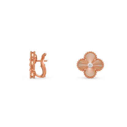 [NOBLE AURA]CLOVER 15MM MOP DIAMOND EARRINGS COLLECTION
