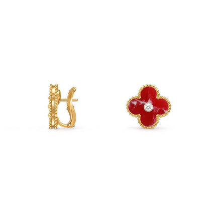 [NOBLE AURA]CLOVER 15MM MOP DIAMOND EARRINGS COLLECTION